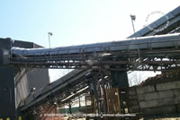 nozzle on covered waste conveyor 2